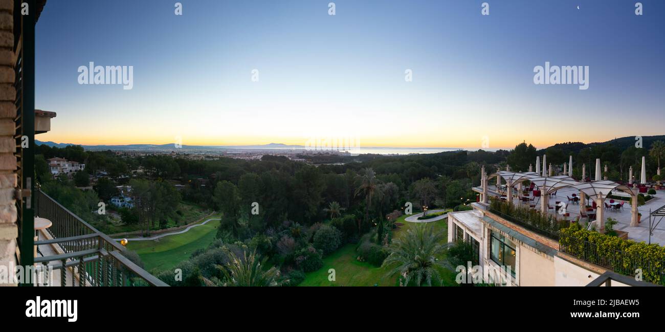 Palma de Mallorca Golf Resort avec vue panoramique sur le port - European Beach vacances destinations Banque D'Images