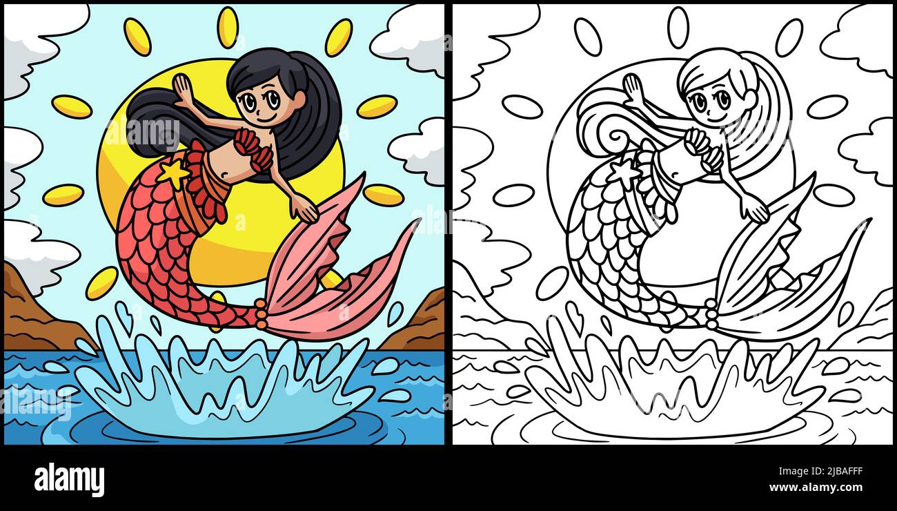 Saut de couleur page Illustration colorée Illustration de Vecteur