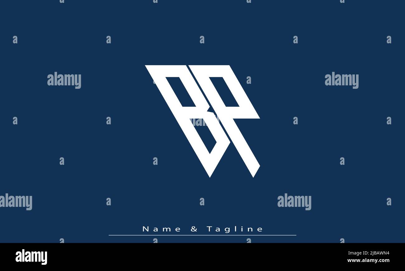 Lettres de l'alphabet initiales Monogram logo BP, PB Illustration de Vecteur