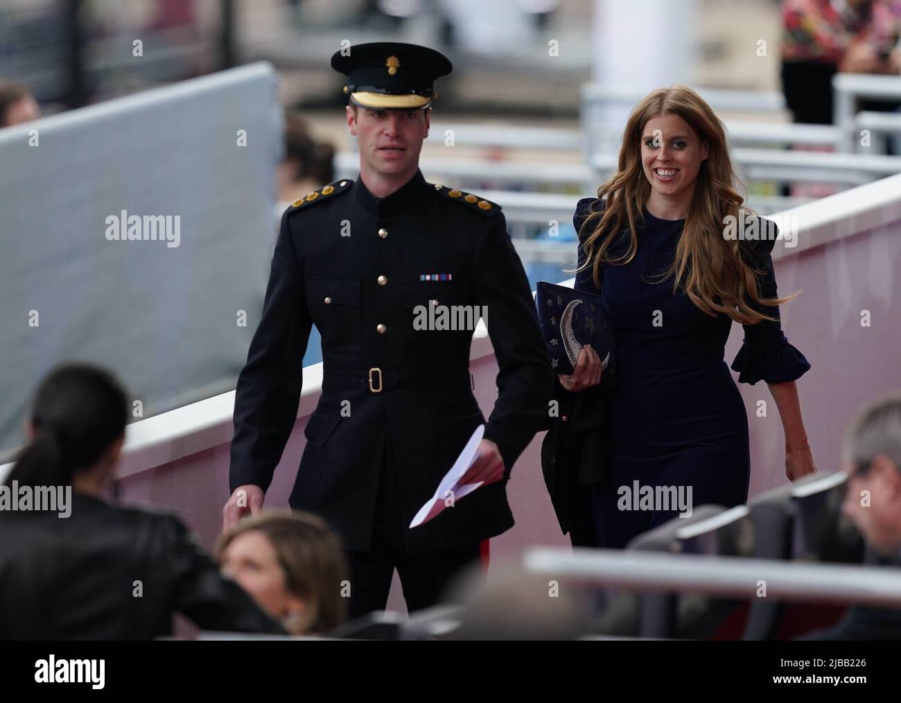 La princesse Beatrice au Platinum Party au Palais devant Buckingham Palace, Londres, le troisième jour des célébrations du Jubilé de platine pour la reine Elizabeth II Date de la photo: Samedi 4 juin 2022. Banque D'Images