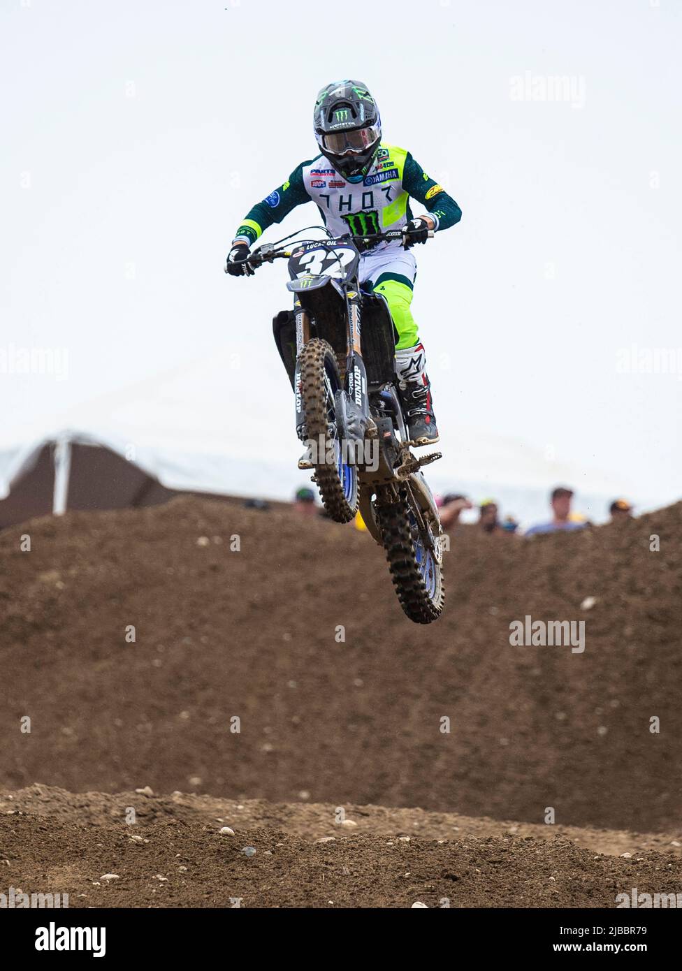 04 juin 2022 Rancho Cordova, CA Etats-Unis Justin Copper descendre la colline dans la section 14 pendant le Lucas Oil Pro Motocross Hangtown Classic 250 moto 1. Justin place deuxième à Hangtown Rancho Cordova, CA Thurman James/CSM Banque D'Images