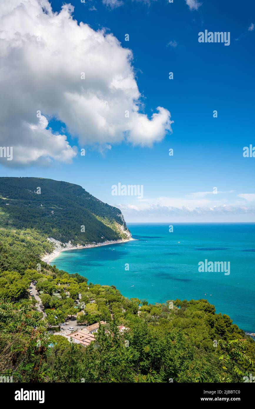 Région des Marches. seascape, Sirolo, Italie Banque D'Images