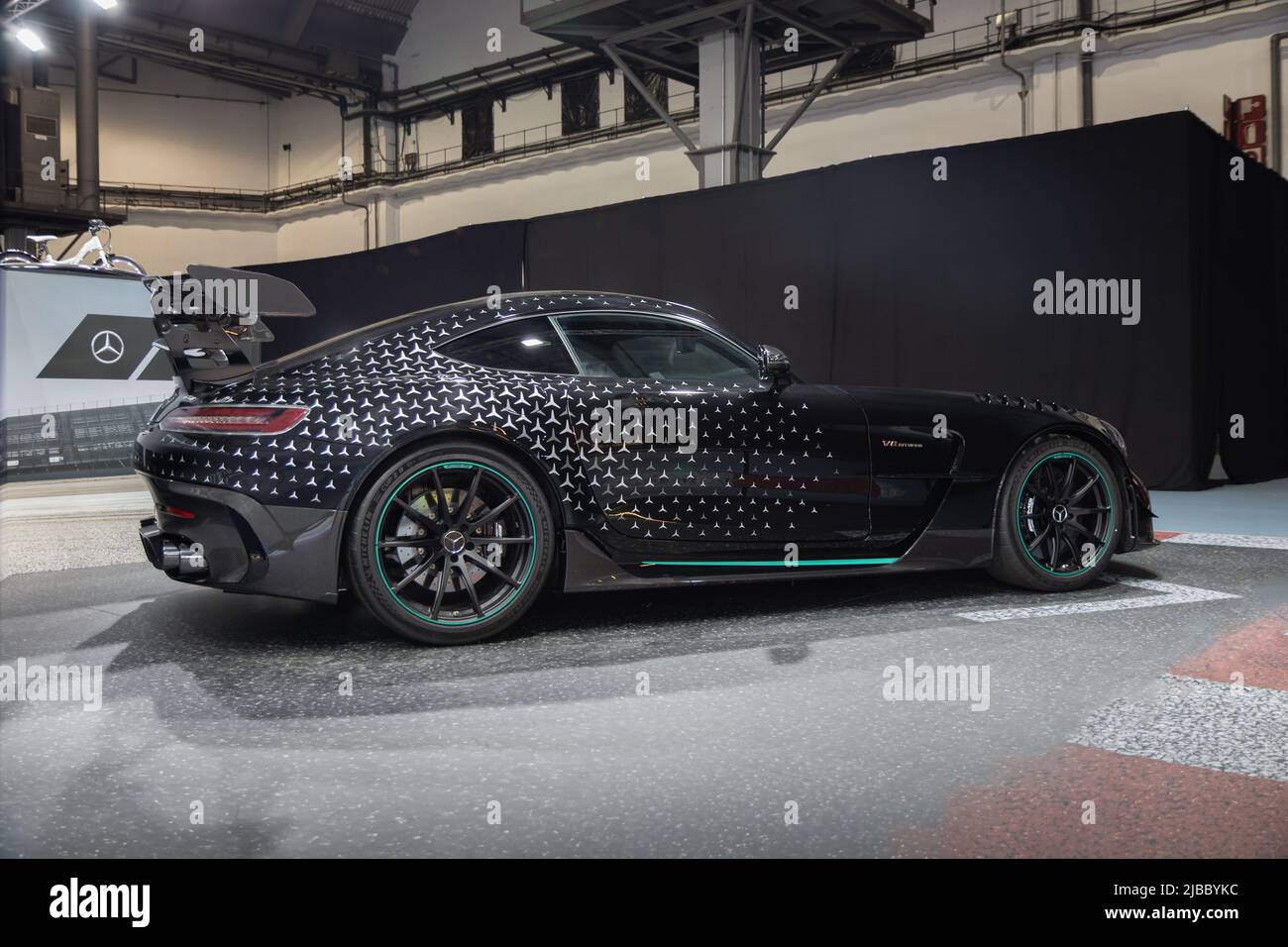 BARCELONE, ESPAGNE-4 OCTOBRE 2021: 2021 Mercedes-AMG GT Black Series C190 Project One Edition Banque D'Images