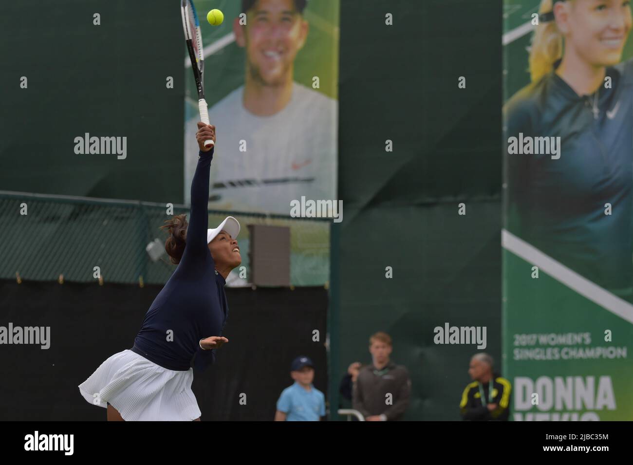 Photo : Français Tessah Andrianjafitrimo 23 ans de jeu au ROTHESAY OPEN NOTTINGHAM tennis Centre 4–12 juin 2022 toutes les images © Robert Leyland aucune utilisation sans autorisation préalable. Banque D'Images