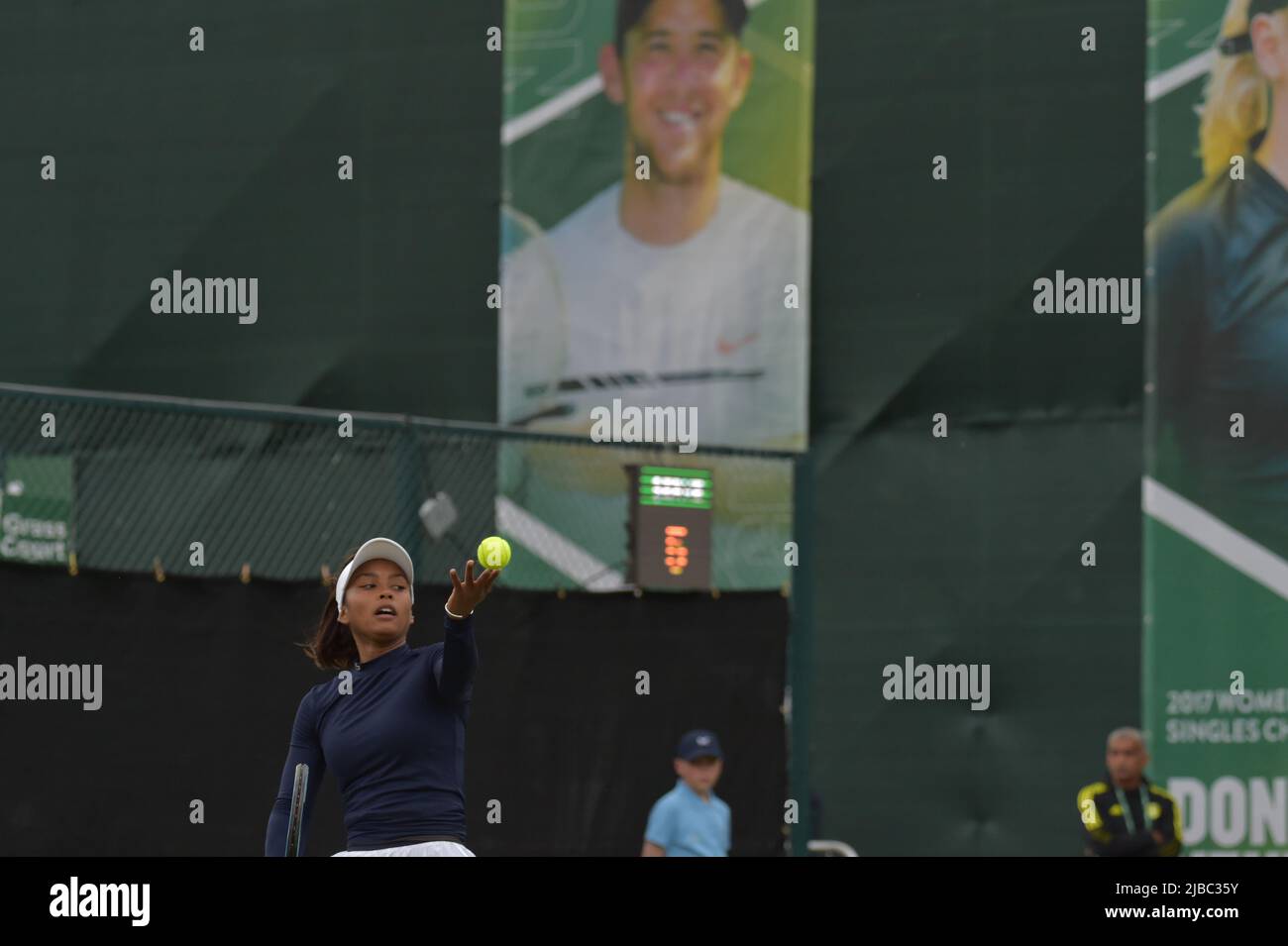 Photo : Français Tessah Andrianjafitrimo 23 ans de jeu au ROTHESAY OPEN NOTTINGHAM tennis Centre 4–12 juin 2022 toutes les images © Robert Leyland aucune utilisation sans autorisation préalable. Banque D'Images
