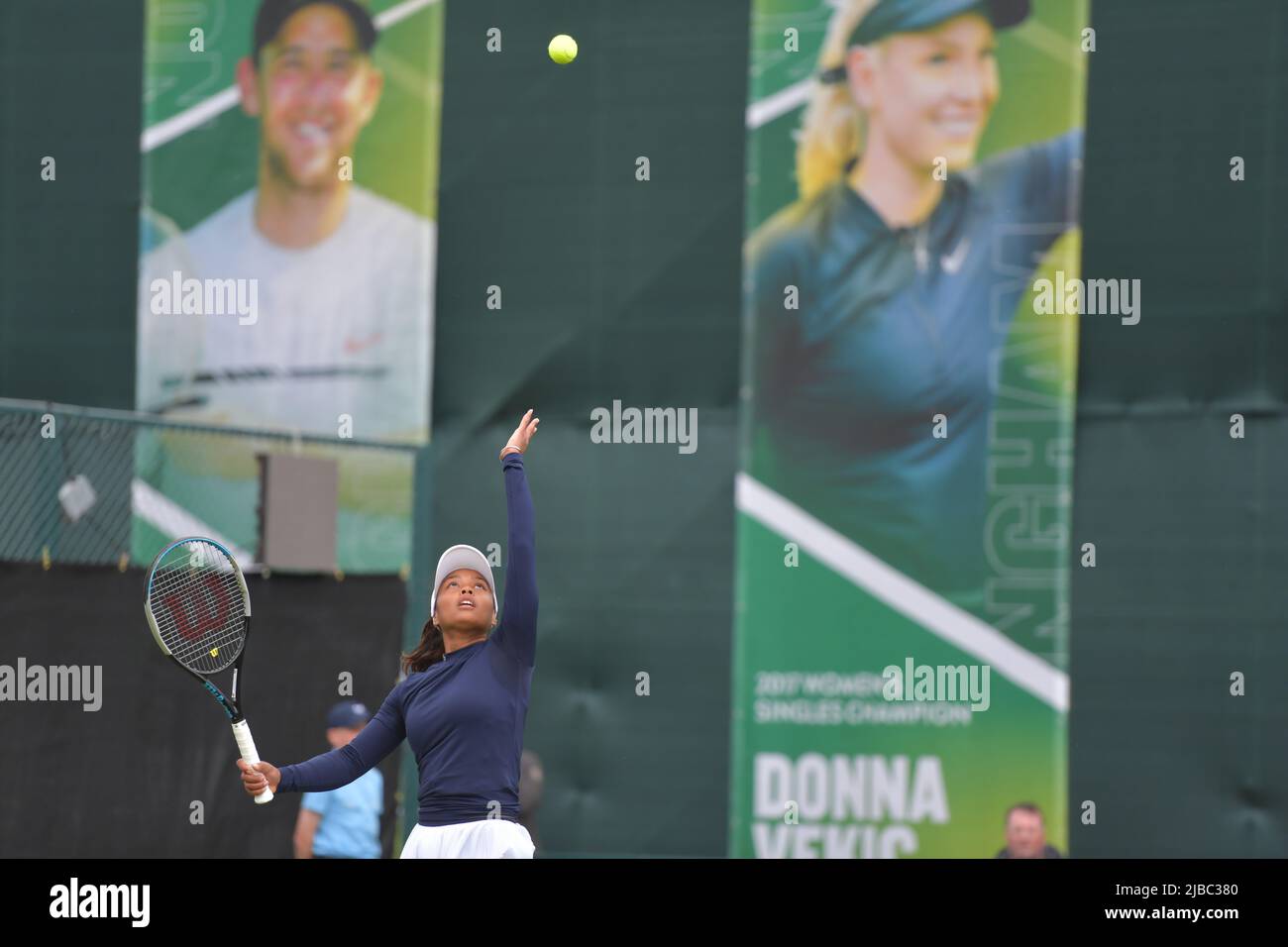 Photo : Français Tessah Andrianjafitrimo 23 ans de jeu au ROTHESAY OPEN NOTTINGHAM tennis Centre 4–12 juin 2022 toutes les images © Robert Leyland aucune utilisation sans autorisation préalable. Banque D'Images