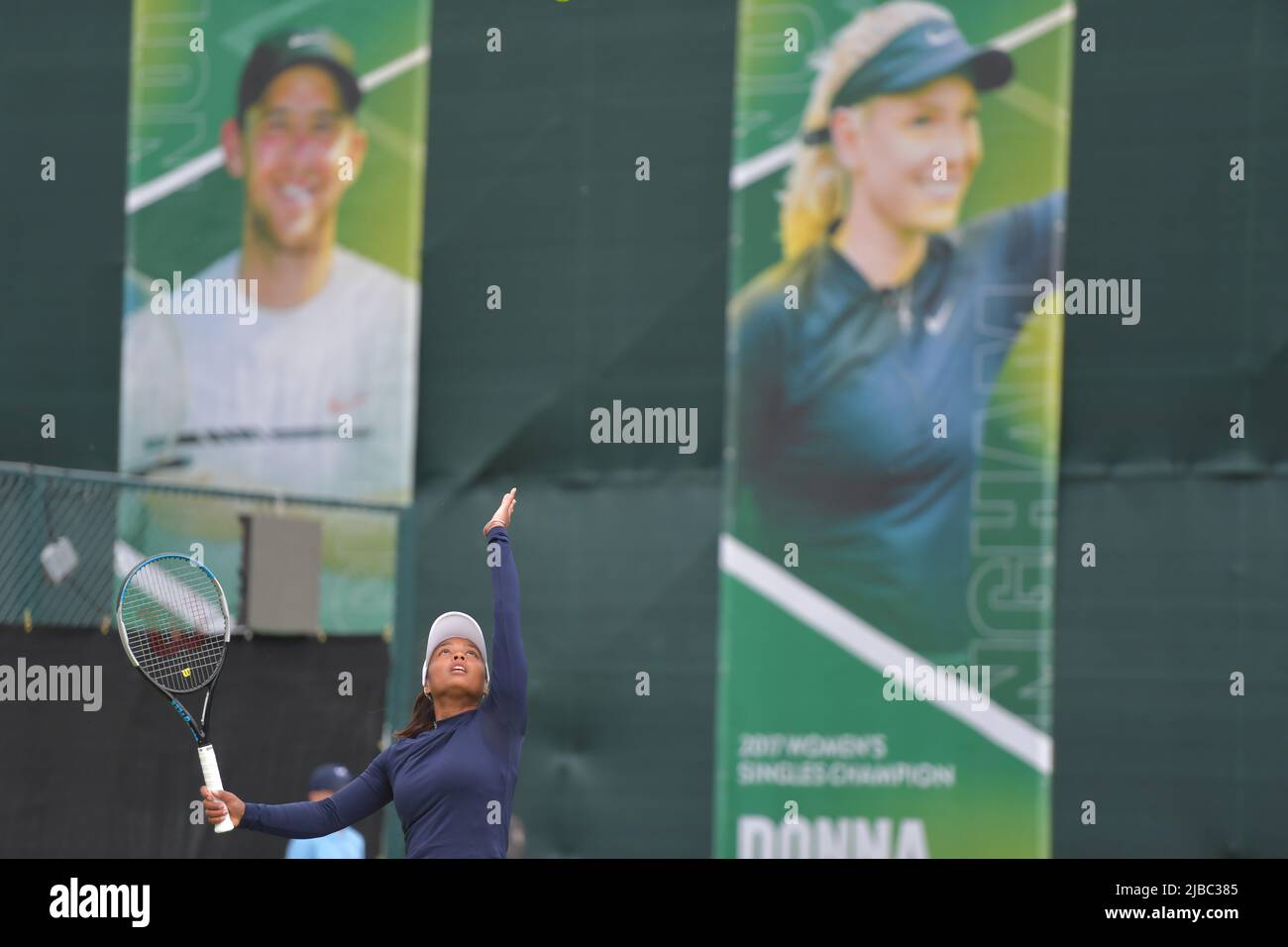 Photo : Français Tessah Andrianjafitrimo 23 ans de jeu au ROTHESAY OPEN NOTTINGHAM tennis Centre 4–12 juin 2022 toutes les images © Robert Leyland aucune utilisation sans autorisation préalable. Banque D'Images