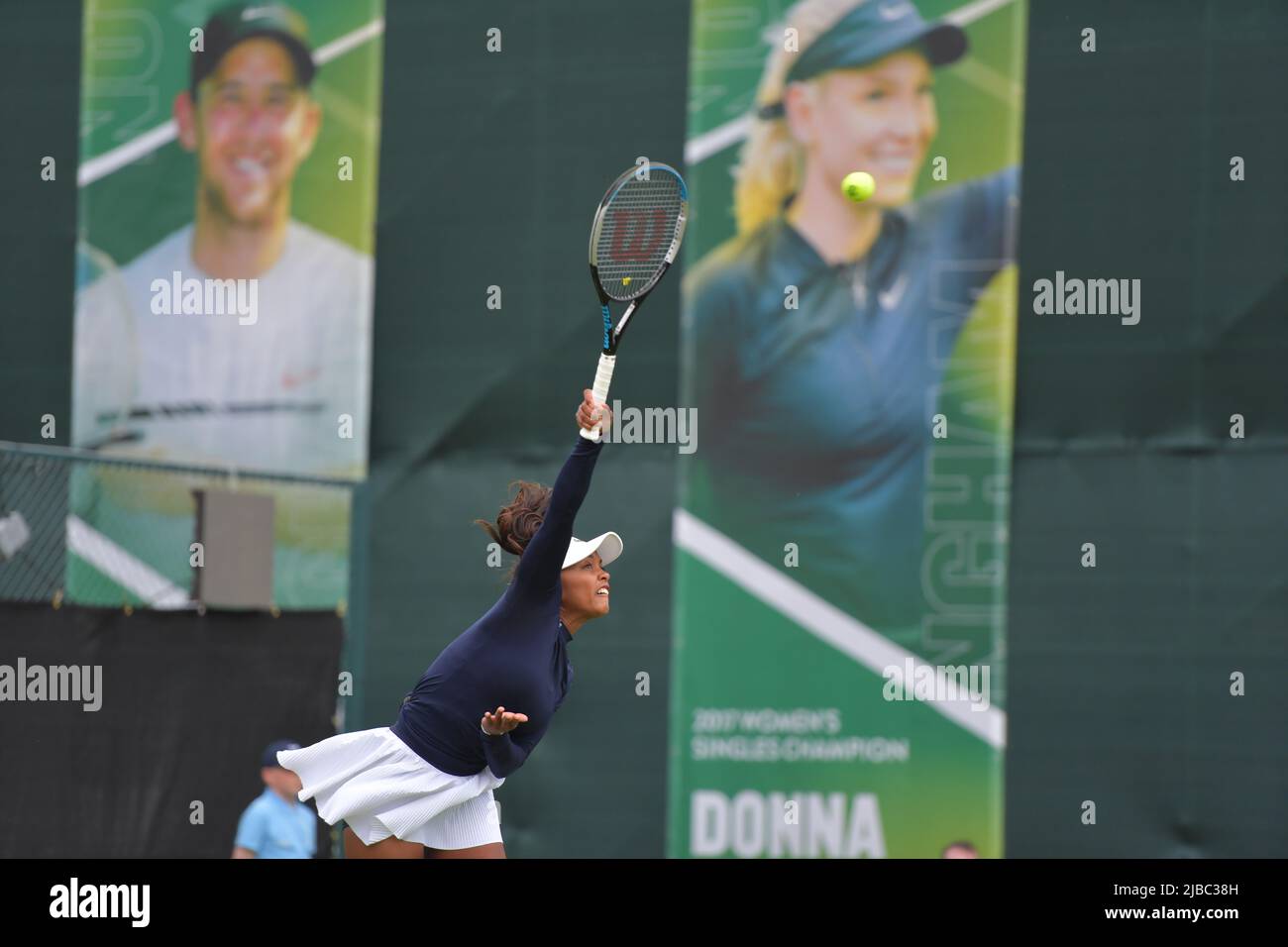 Photo : Français Tessah Andrianjafitrimo 23 ans de jeu au ROTHESAY OPEN NOTTINGHAM tennis Centre 4–12 juin 2022 toutes les images © Robert Leyland aucune utilisation sans autorisation préalable. Banque D'Images