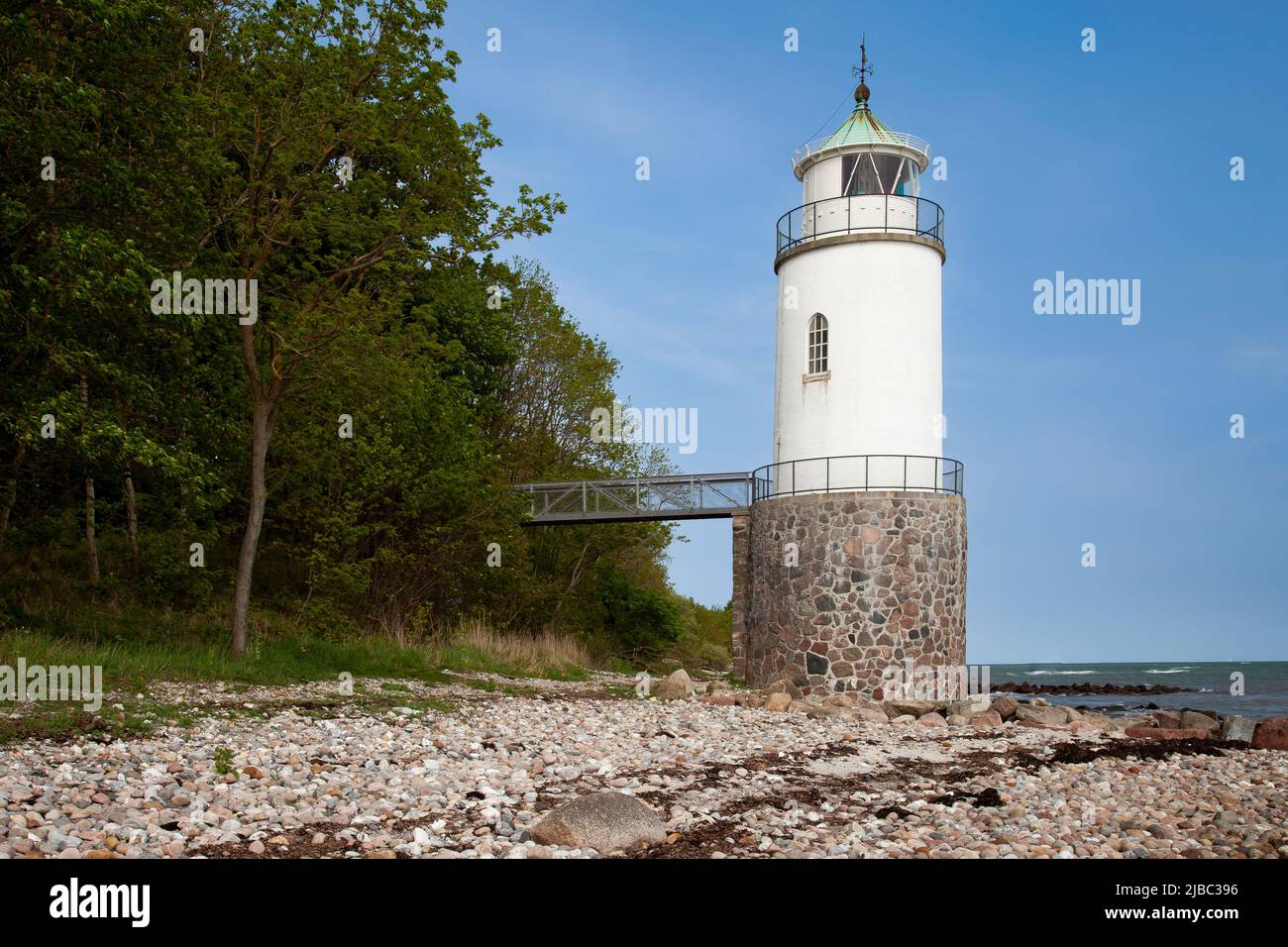 Phare Taksensand FYR, ALS Island, Fjords de Flensburg, Danemark du Sud, Europe Banque D'Images