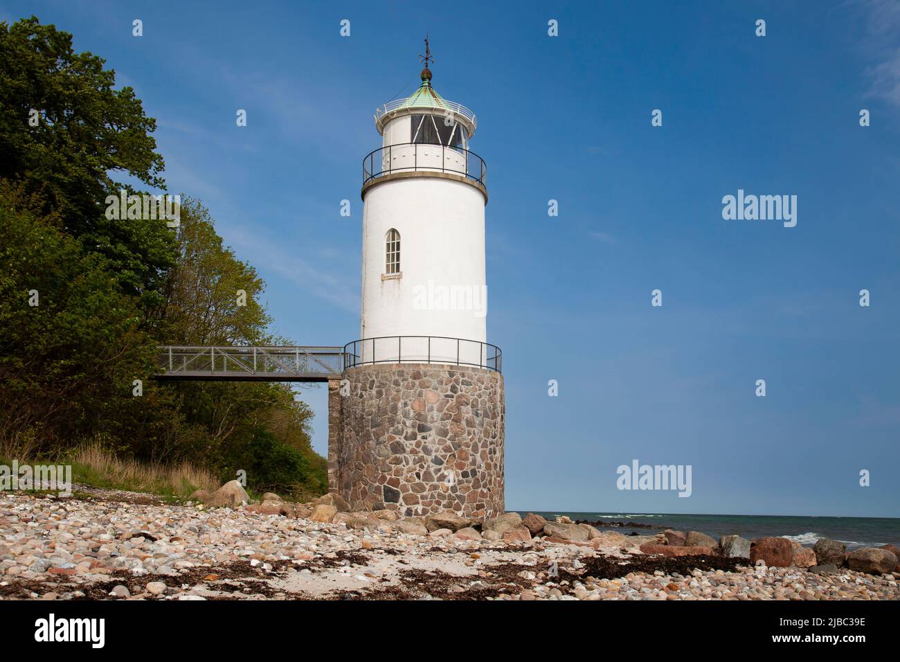 Phare Taksensand FYR, ALS Island, Fjords de Flensburg, Danemark du Sud, Europe Banque D'Images