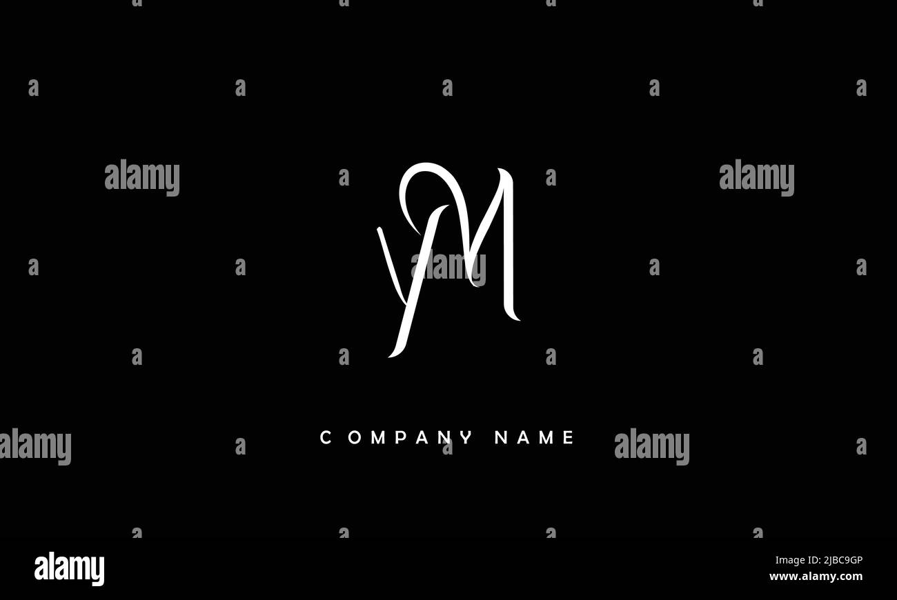 YM, MES lettres lettres logo Monogram Illustration de Vecteur