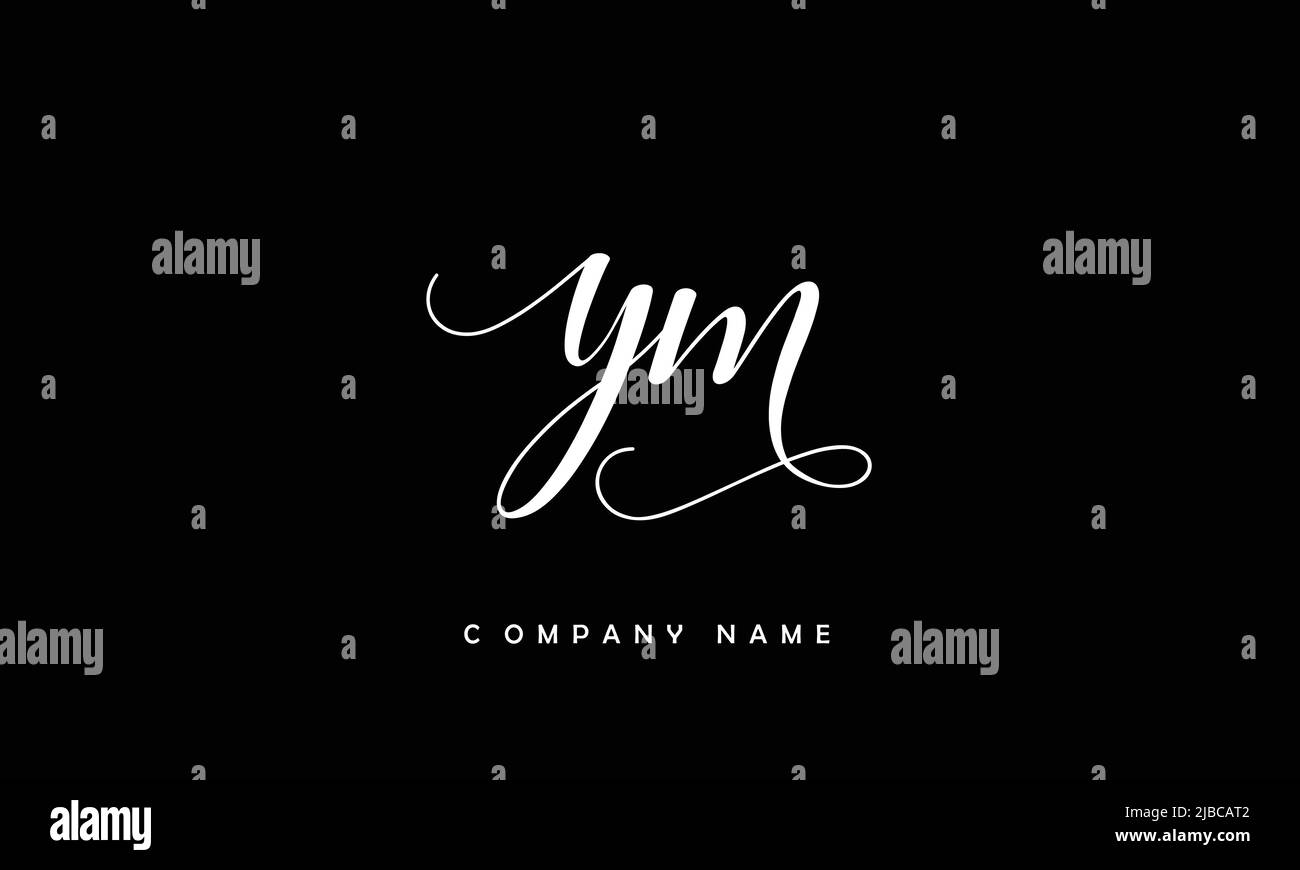 YM, MES lettres lettres logo Monogram Illustration de Vecteur