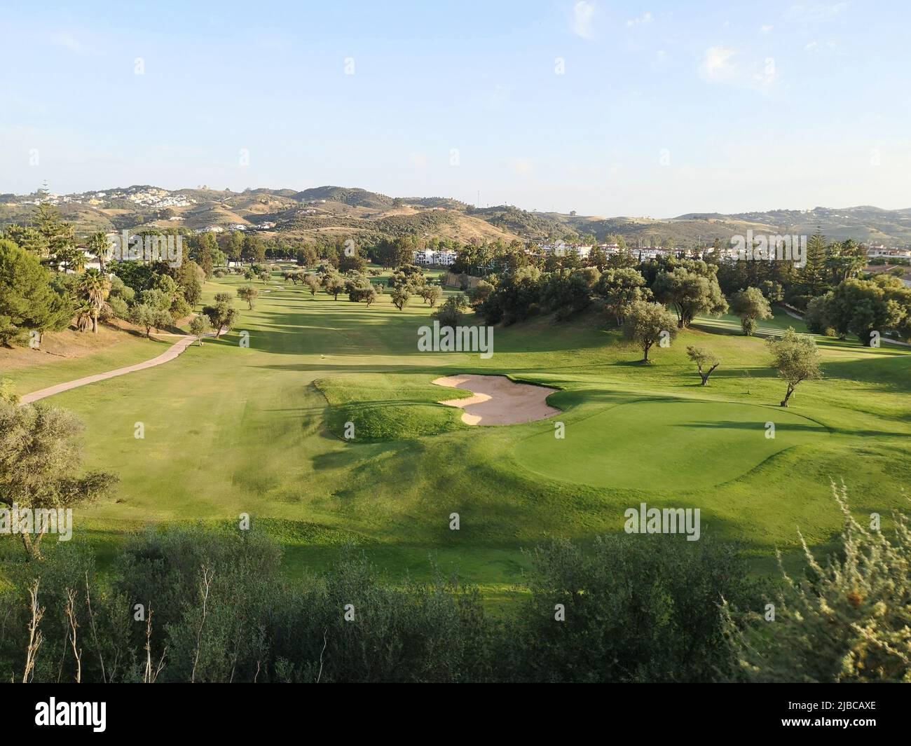 Parcours de golf 18 trous de Mijas, Los Olivos à Mjas Costa, Espagne Banque D'Images