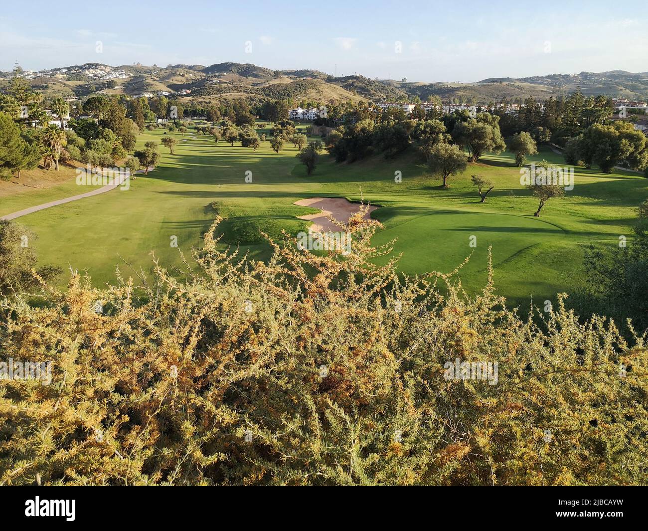 Parcours de golf 18 trous de Mijas, Los Olivos à Mjas Costa, Espagne Banque D'Images