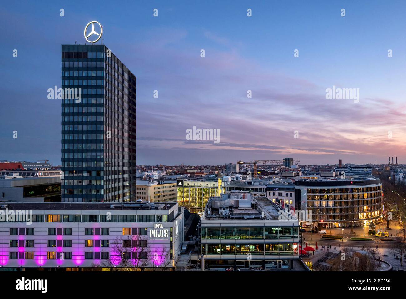 Berlin, 24 mars 2019 : la ligne d'horizon de Berlin, près de la gare du zoo Banque D'Images