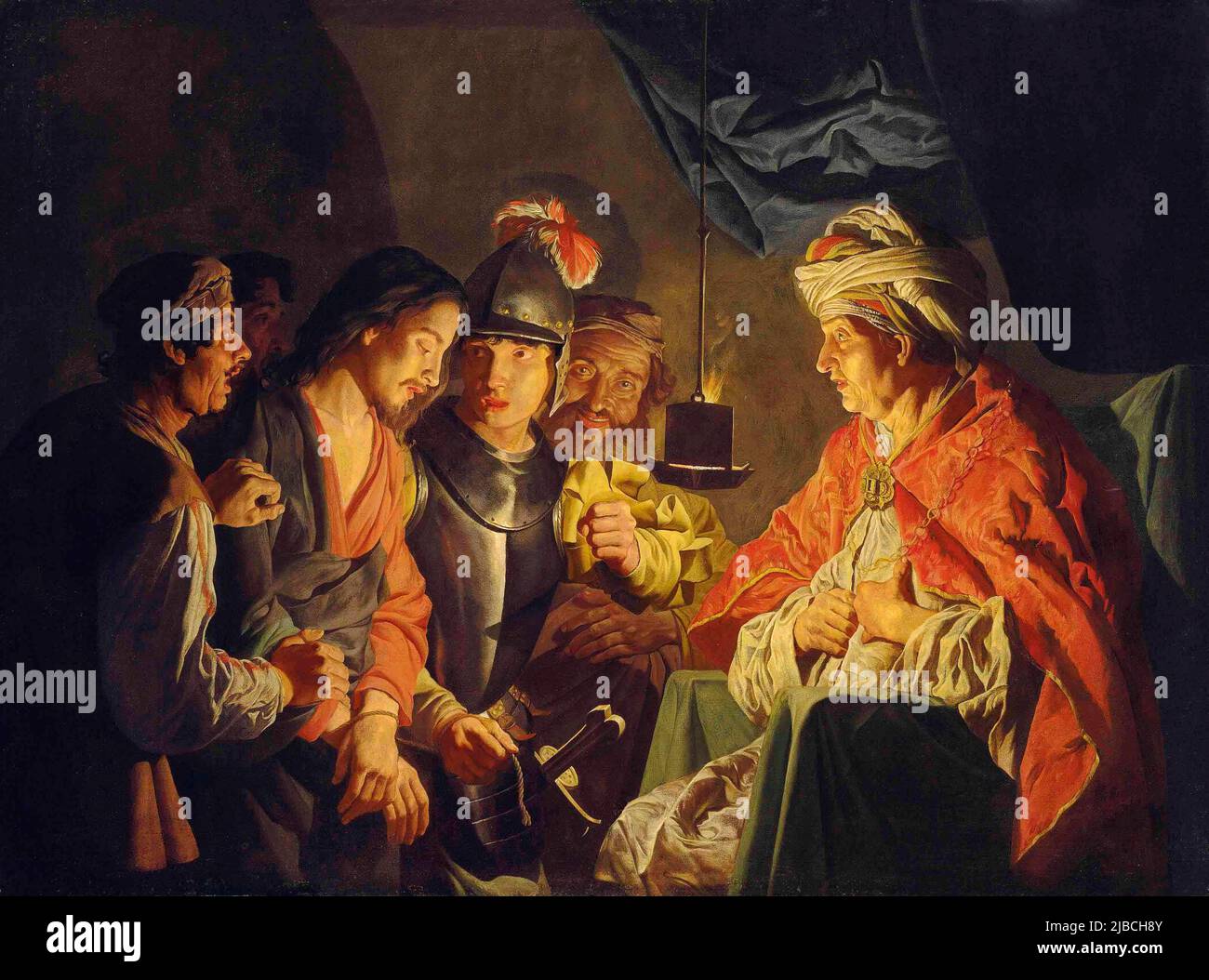 Christ avant le Pilate par Matthias stom (1615–1649) Banque D'Images