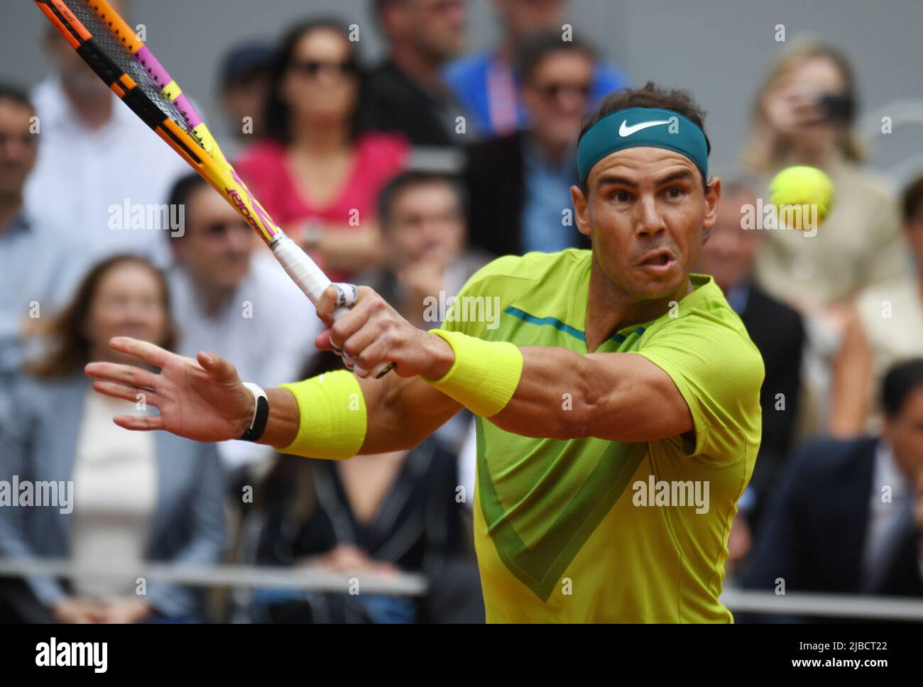 Paris, France. 05th juin 2022. Roland Garros jour de l'ouverture 15 05/06/2022 Rafa Nadal (ESP) joue Casper Ruud (NOR) en finale hommes Credit: Roger Parker/Alay Live News Banque D'Images