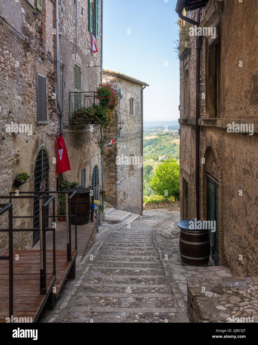 Calvi dell'Umbria, beau village de la province de Terni, Ombrie, Italie. Banque D'Images