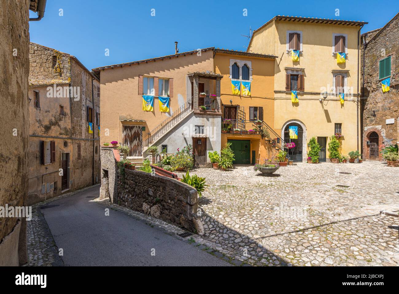 Otricoli, beau village de la province de Terni, Ombrie, Italie. Banque D'Images