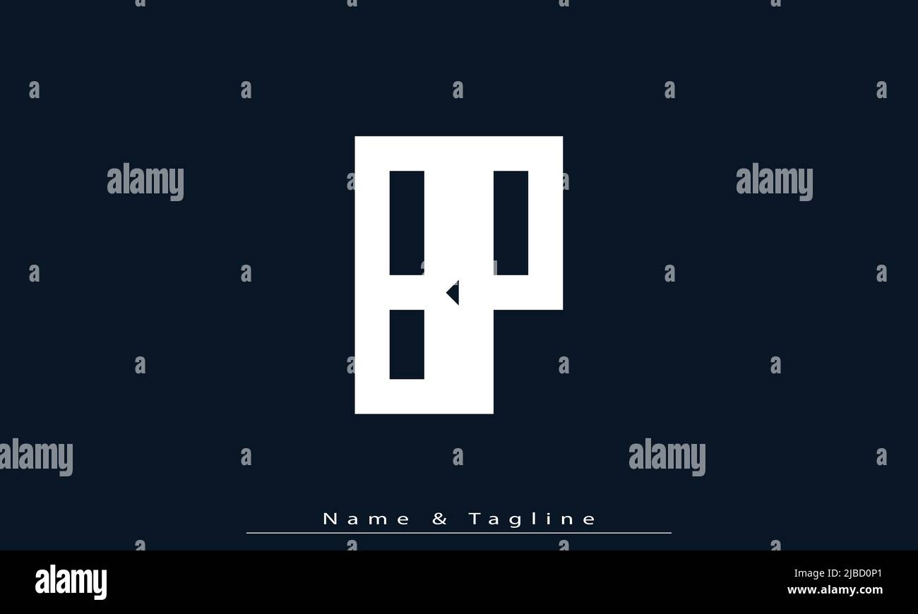 Lettres de l'alphabet initiales Monogram logo BP, PB Illustration de Vecteur