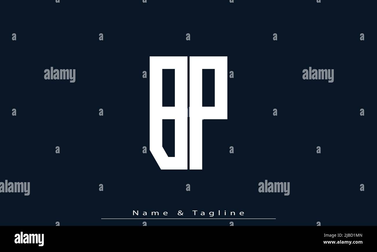 Lettres de l'alphabet initiales Monogram logo BP, PB Illustration de Vecteur