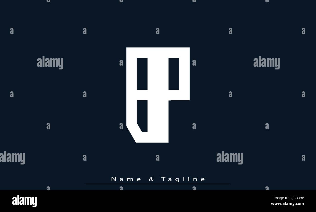 Lettres de l'alphabet initiales Monogram logo BP, PB Illustration de Vecteur