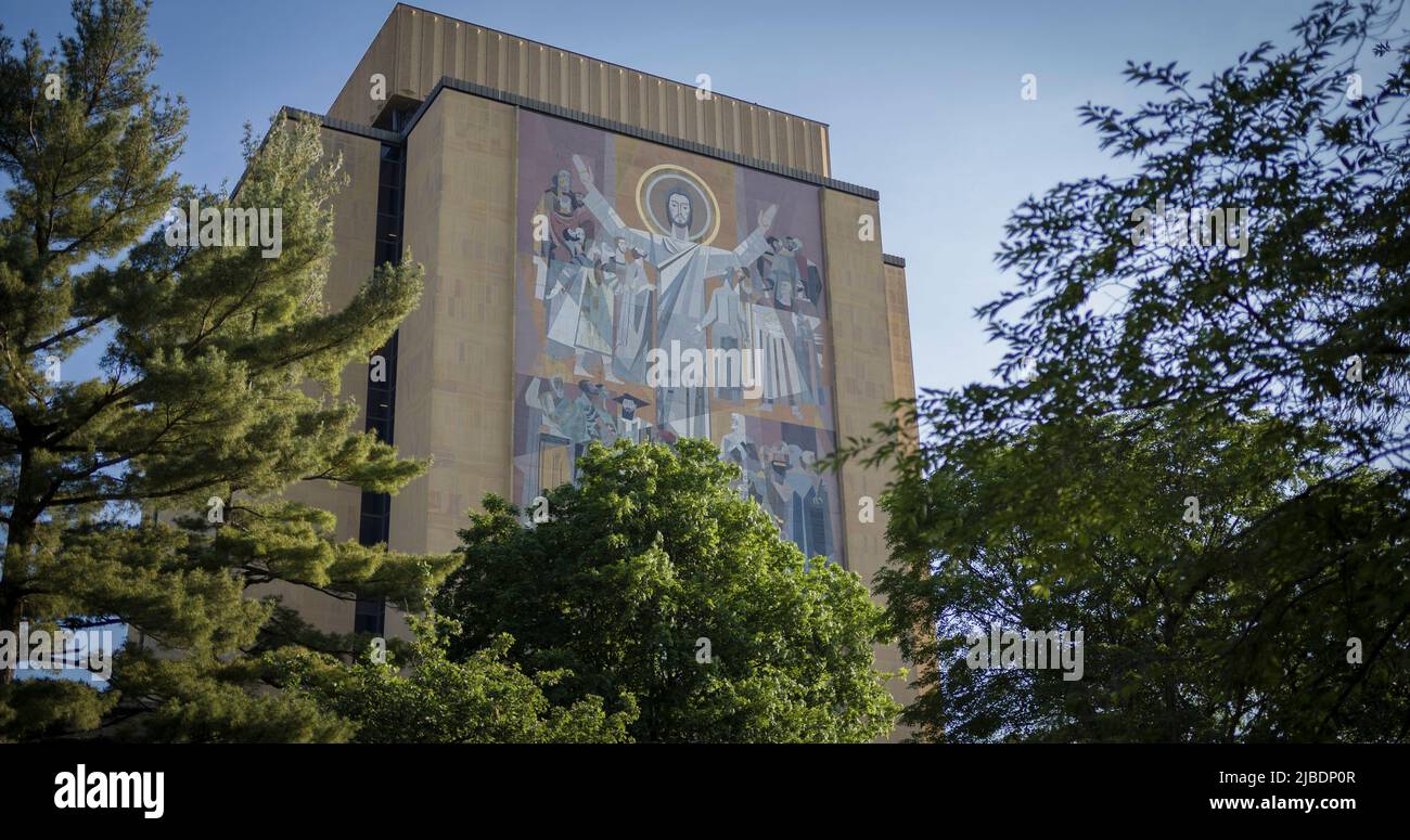South Bend, Indiana - 25 mai 2022: Université de notre Dame Fighting Irish College campus Banque D'Images