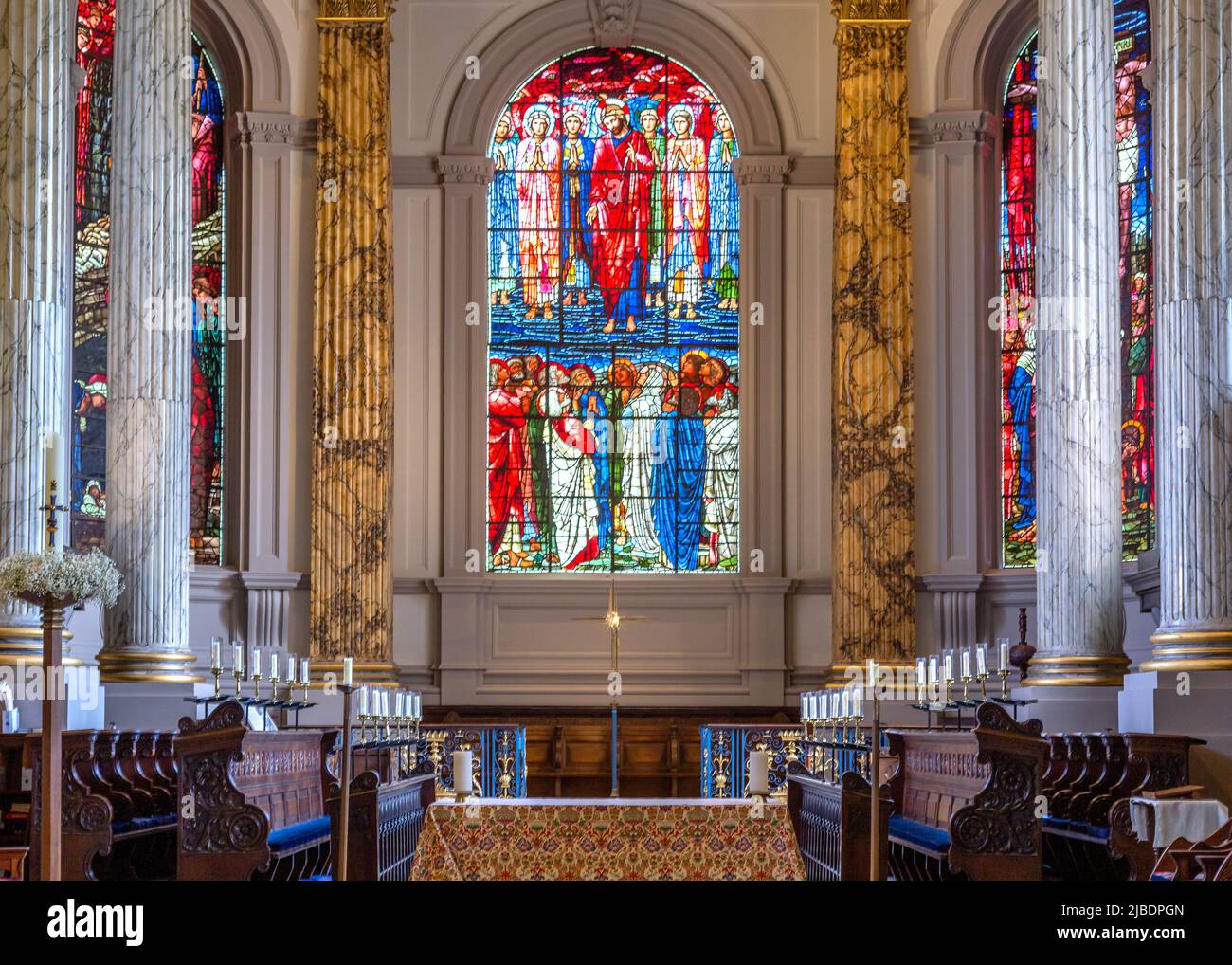 Intérieur de la cathédrale Saint-Philips, Birmingham, Angleterre. Banque D'Images