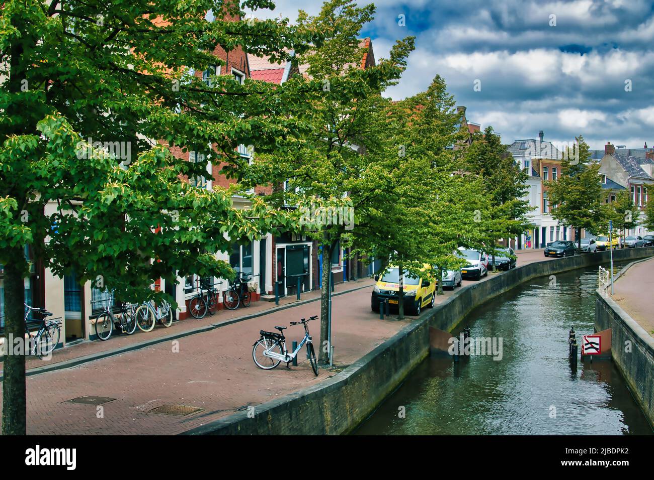 The Weaze, quartier rouge de Leeuwarden, Frise, pays-Bas Banque D'Images