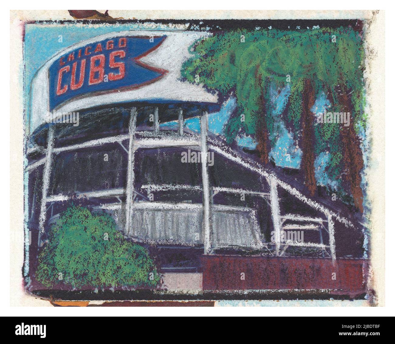 MLB Chicago Cubs Wrigley Field Banque D'Images
