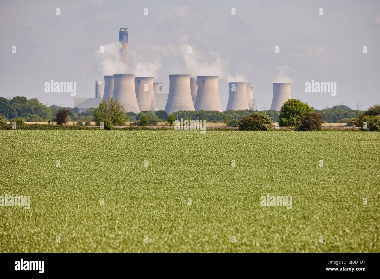 La centrale de Drax est une grande centrale à biomasse dans le North Yorkshire, en Angleterre, capable de co-tirer du coke de pétrole Banque D'Images