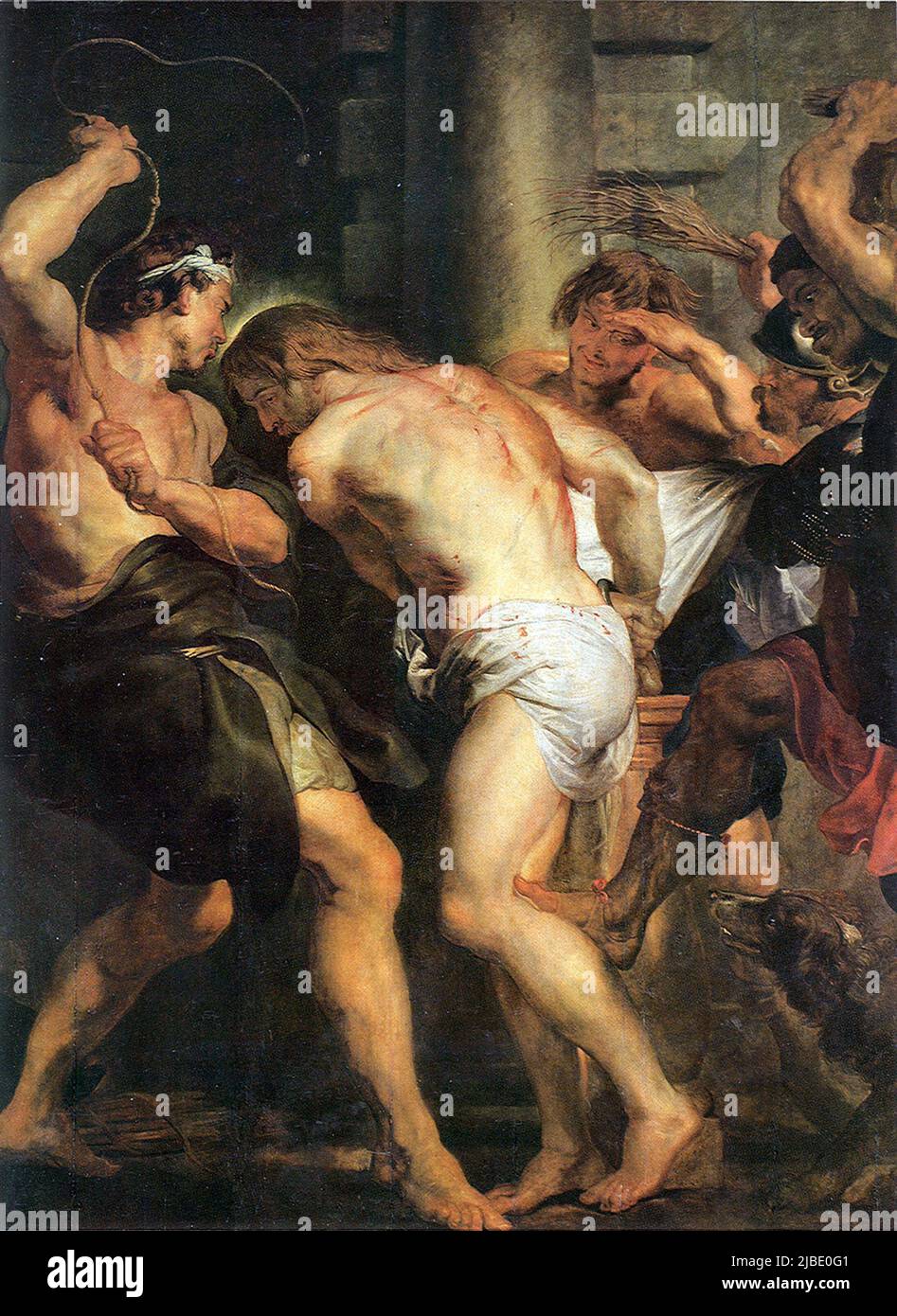 La flagellation du Christ par Pierre Paul Rubens Banque D'Images