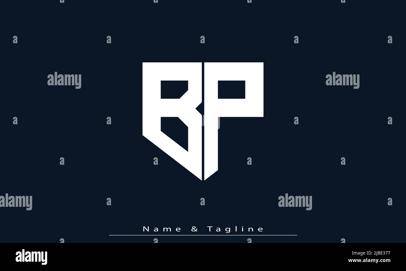 Lettres de l'alphabet initiales Monogram logo BP, PB Illustration de Vecteur