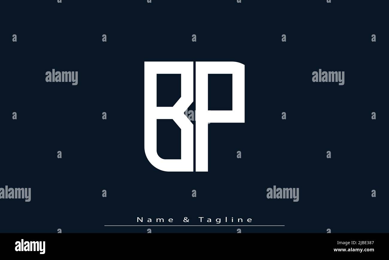 Lettres de l'alphabet initiales Monogram logo BP, PB Illustration de Vecteur