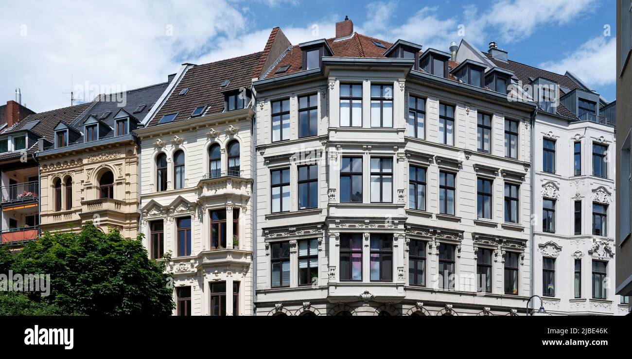 belles maisons de gruenderzeit dans le quartier belge de cologne Banque D'Images
