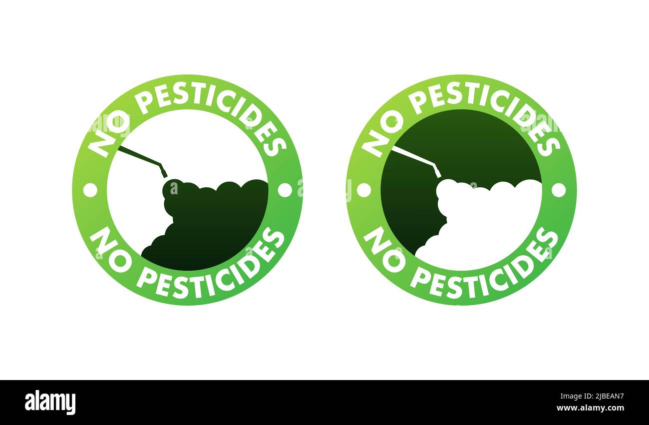 Pas de pesticides, un design parfait pour toutes les utilisations. Vecteur de conception Illustration de Vecteur