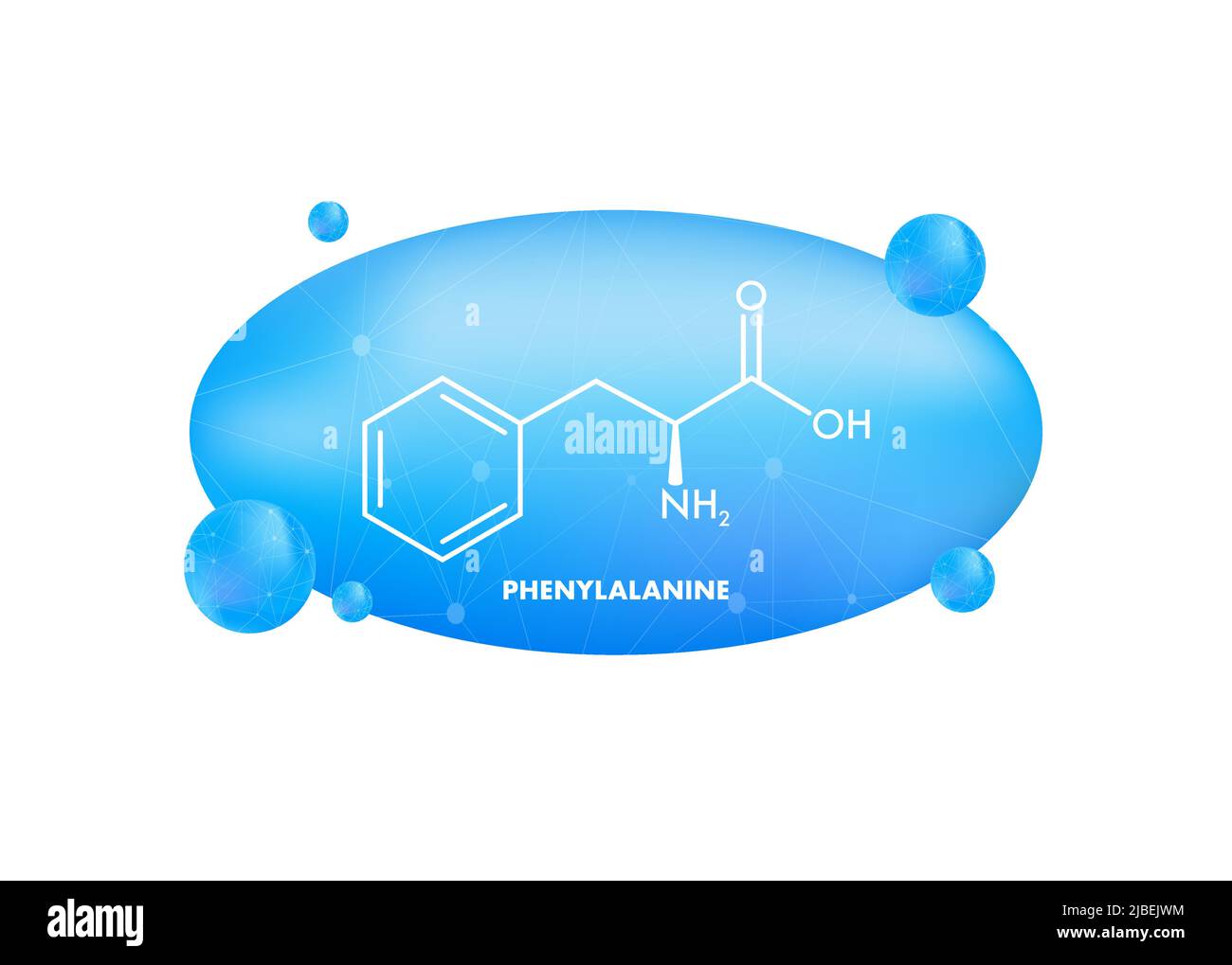 Formule PHÉNYLALANINE. Structure moléculaire DE LA PHÉNYLALANINE. Illustration vectorielle Illustration de Vecteur