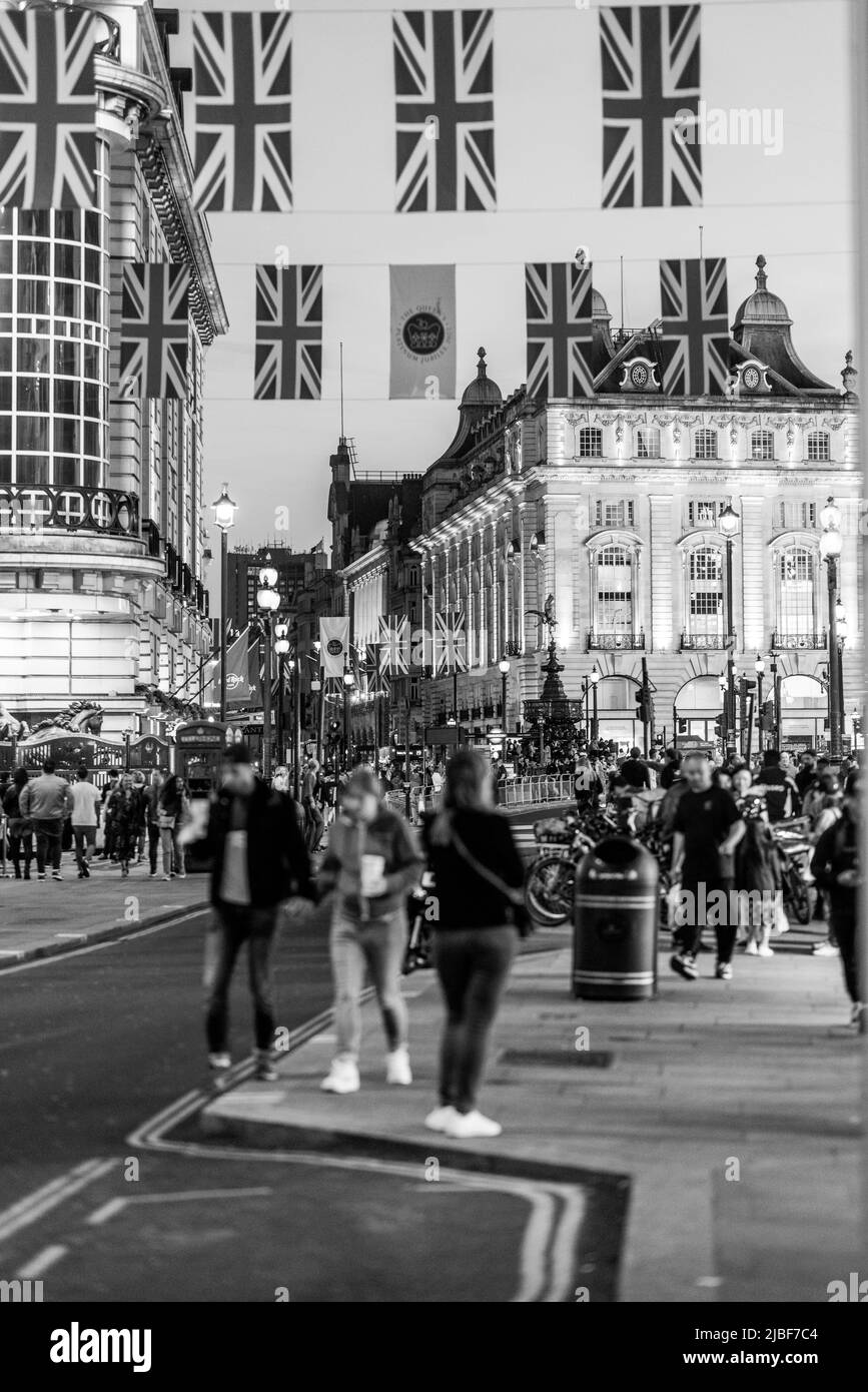 Londres West End dans le Jubilé de platine année 2022 Banque D'Images