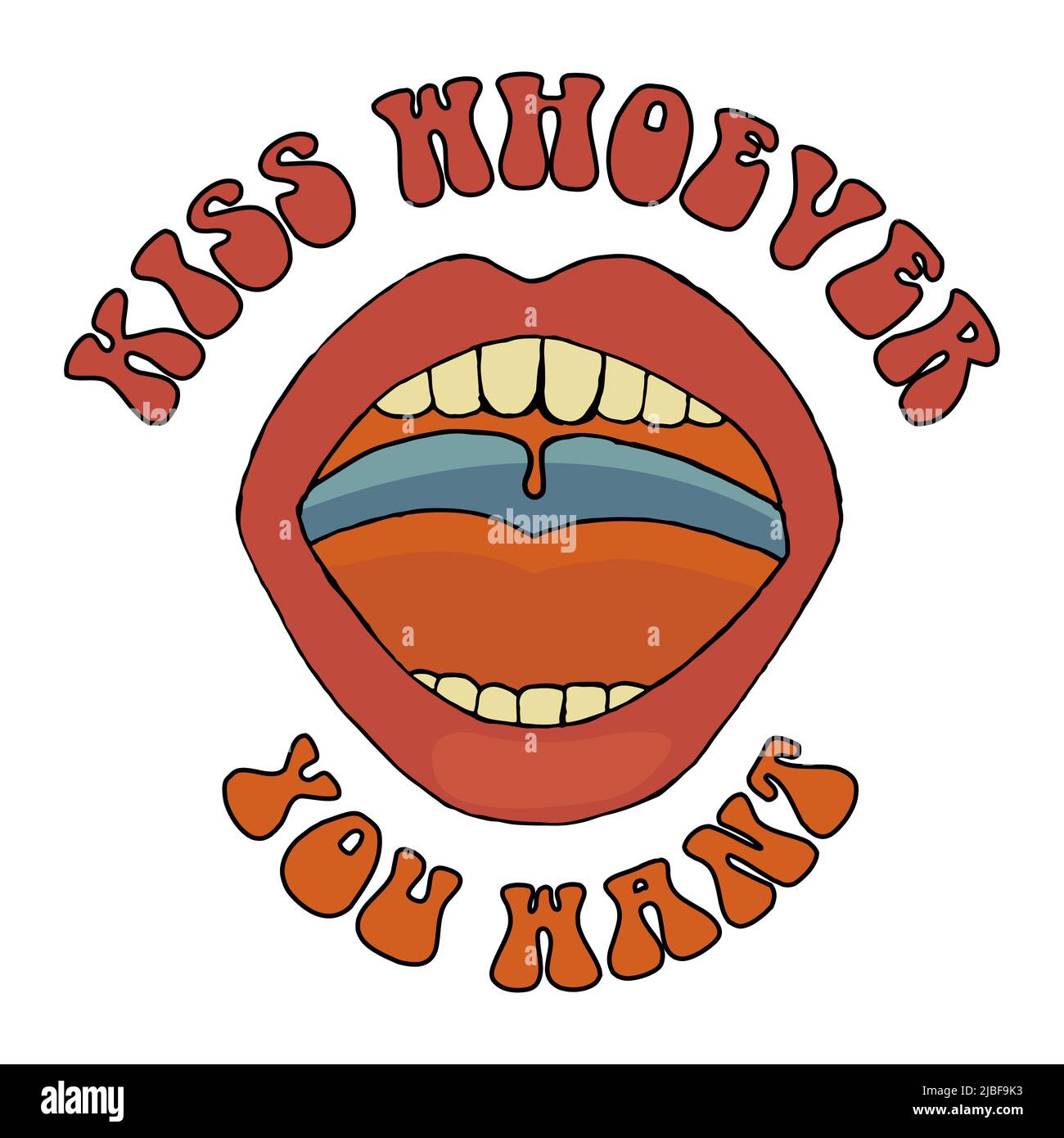 KiSS Whhoever You Want, Journée internationale de la femme. 8th mars. Le concept du mouvement d'autonomisation des femmes Banque D'Images