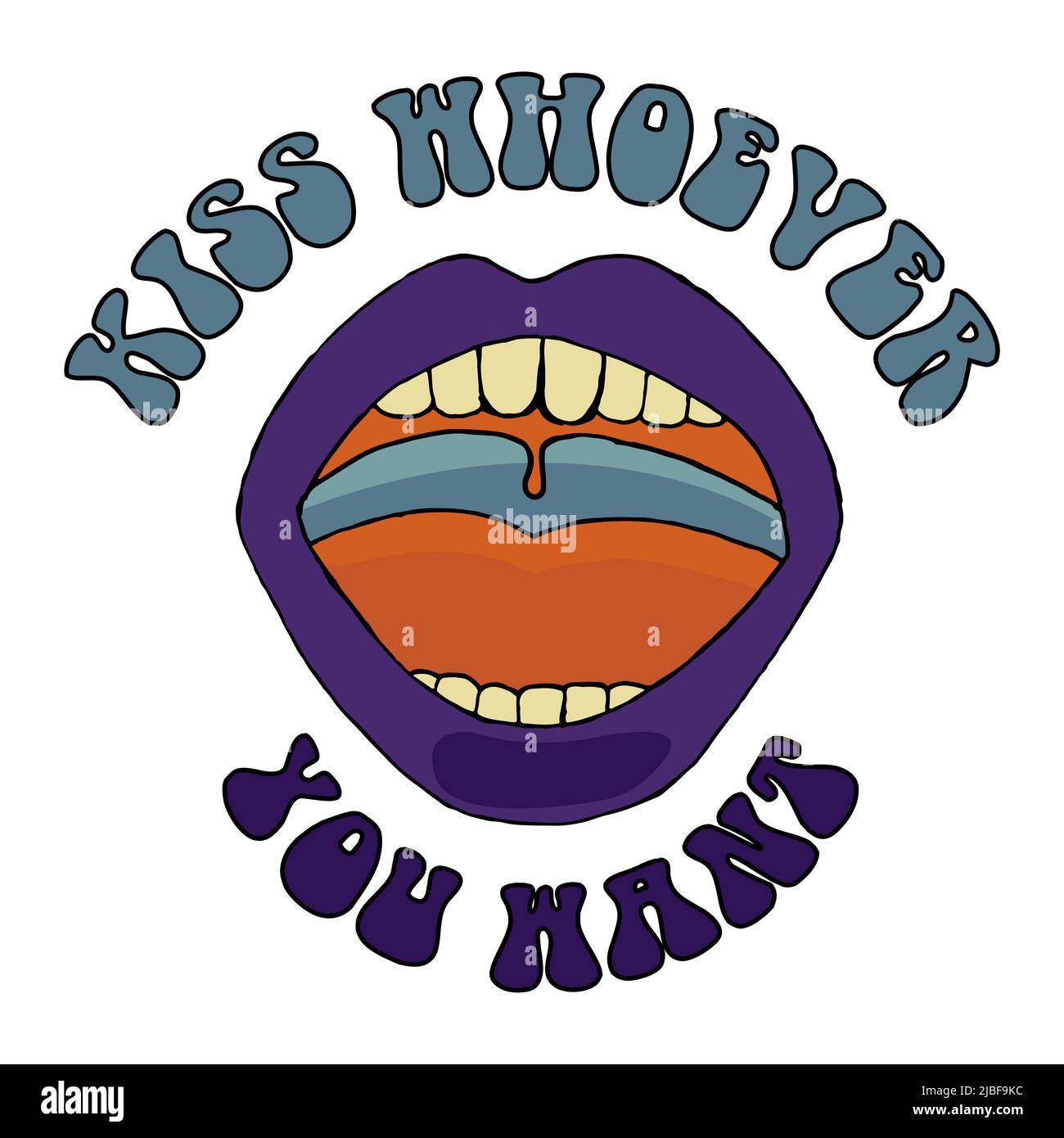 KiSS Whhoever You Want, Journée internationale de la femme. 8th mars. Le concept du mouvement d'autonomisation des femmes Banque D'Images