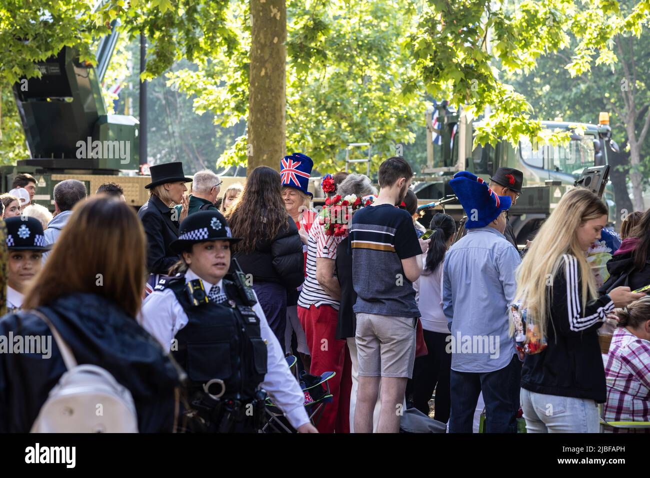Londres le long du Mall dans l'année du Jubilé de platine Banque D'Images