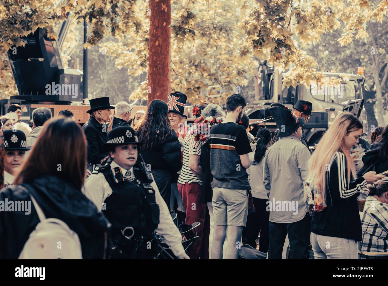 Londres le long du Mall dans l'année du Jubilé de platine Banque D'Images