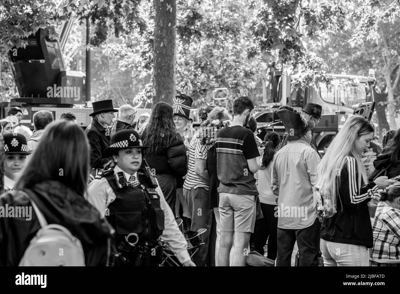 Londres le long du Mall dans l'année du Jubilé de platine Banque D'Images