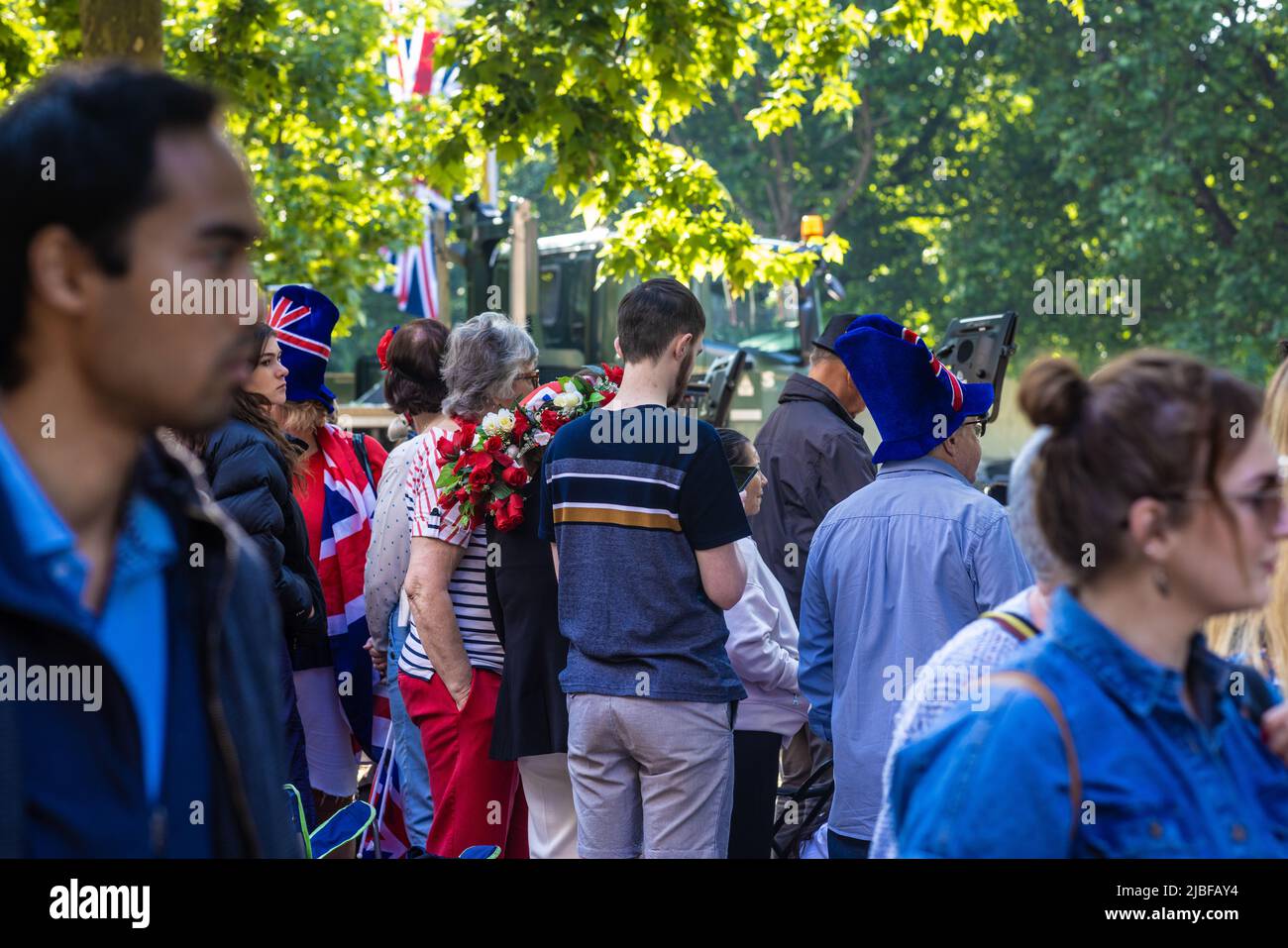 Londres le long du Mall dans l'année du Jubilé de platine Banque D'Images