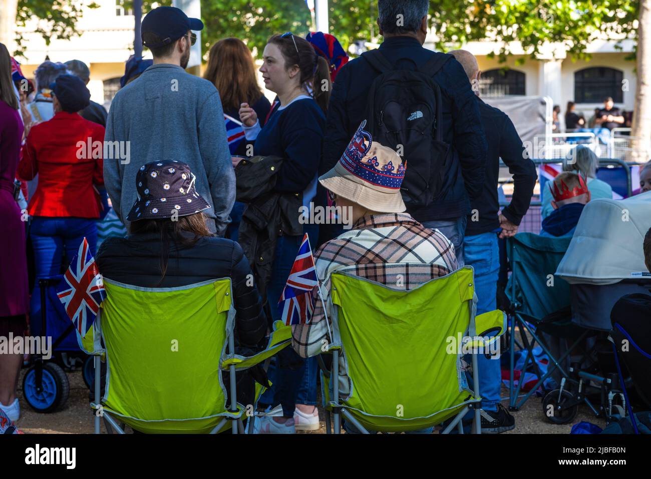 Londres le long du Mall dans l'année du Jubilé de platine Banque D'Images