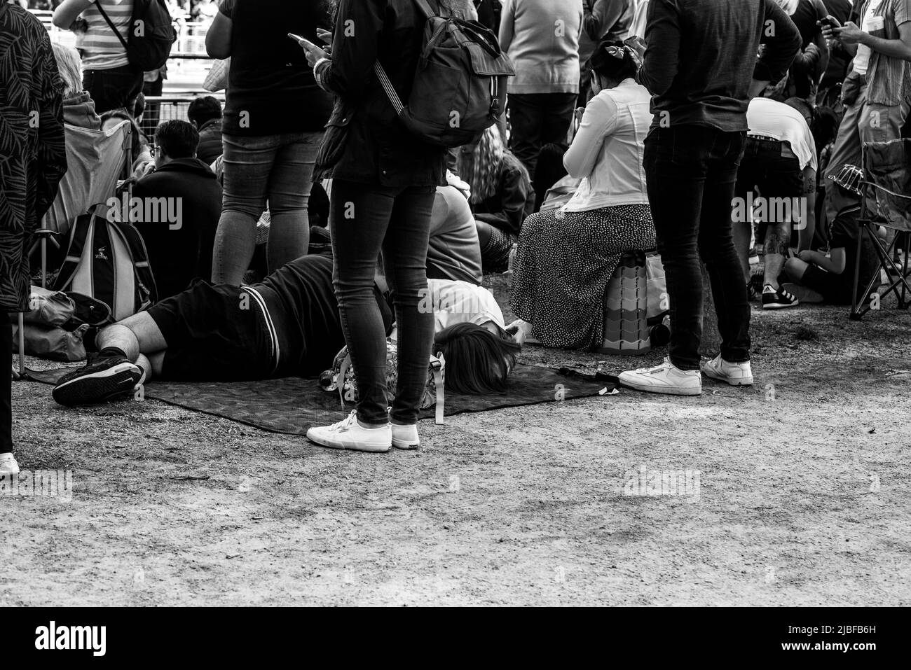 Londres le long du Mall dans l'année du Jubilé de platine Banque D'Images