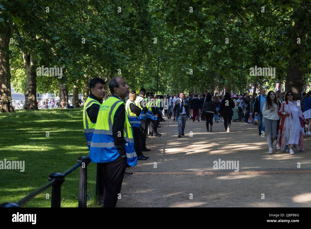 Londres le long du Mall dans l'année du Jubilé de platine Banque D'Images
