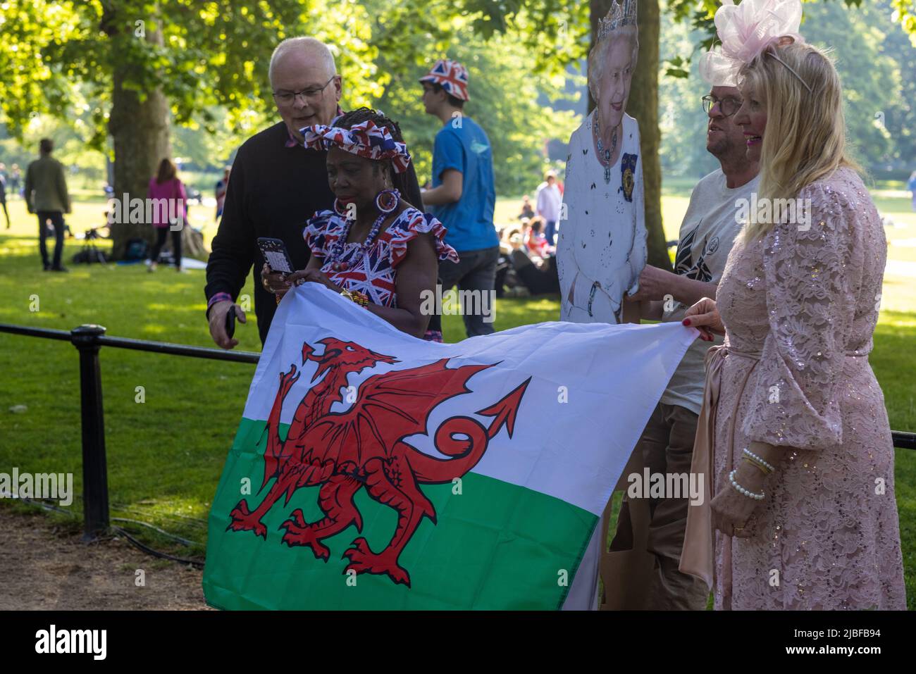 Londres le long du Mall dans l'année du Jubilé de platine Banque D'Images