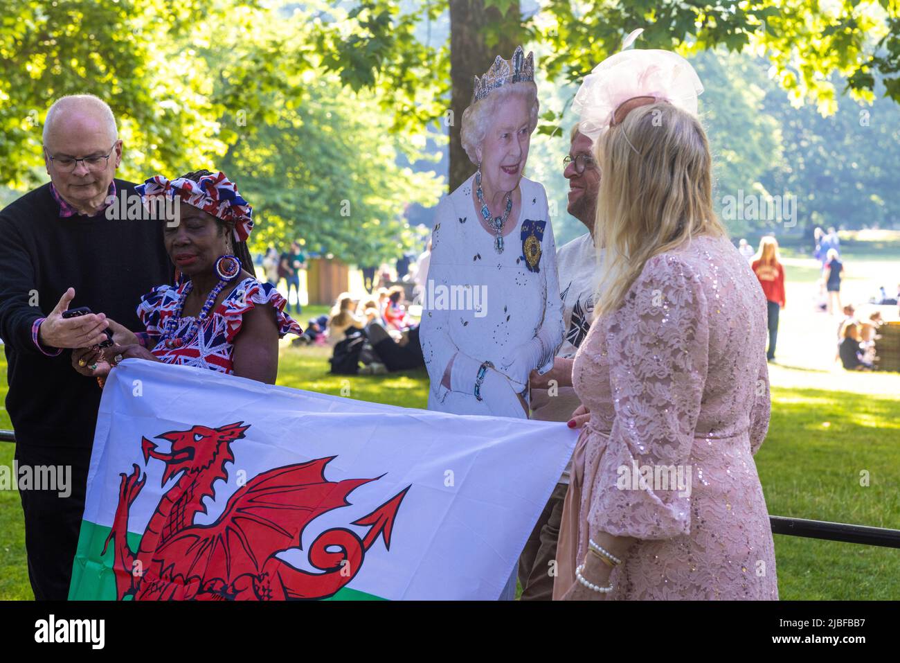 Londres le long du Mall dans l'année du Jubilé de platine Banque D'Images