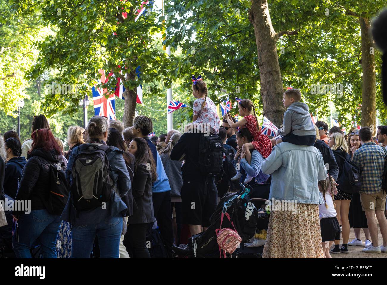 Londres le long du Mall dans l'année du Jubilé de platine Banque D'Images